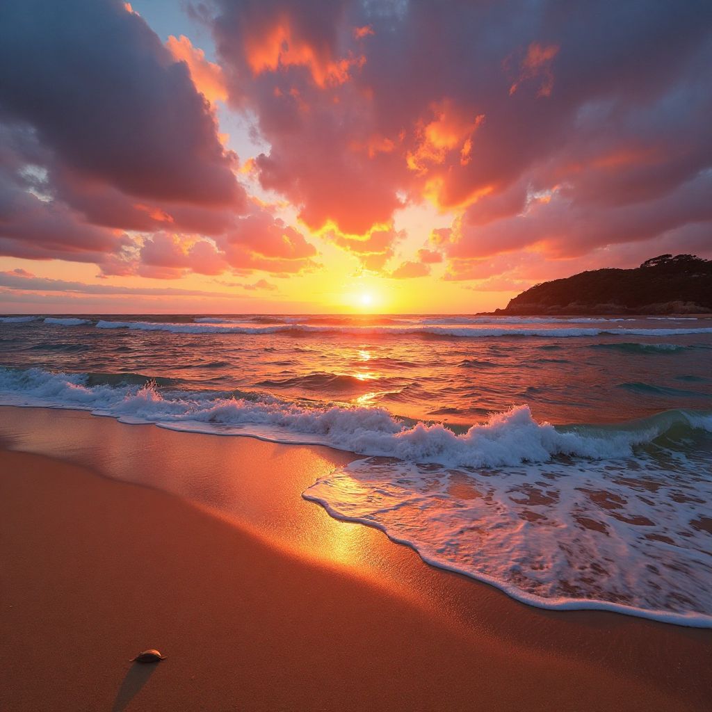 Australian beach sunset