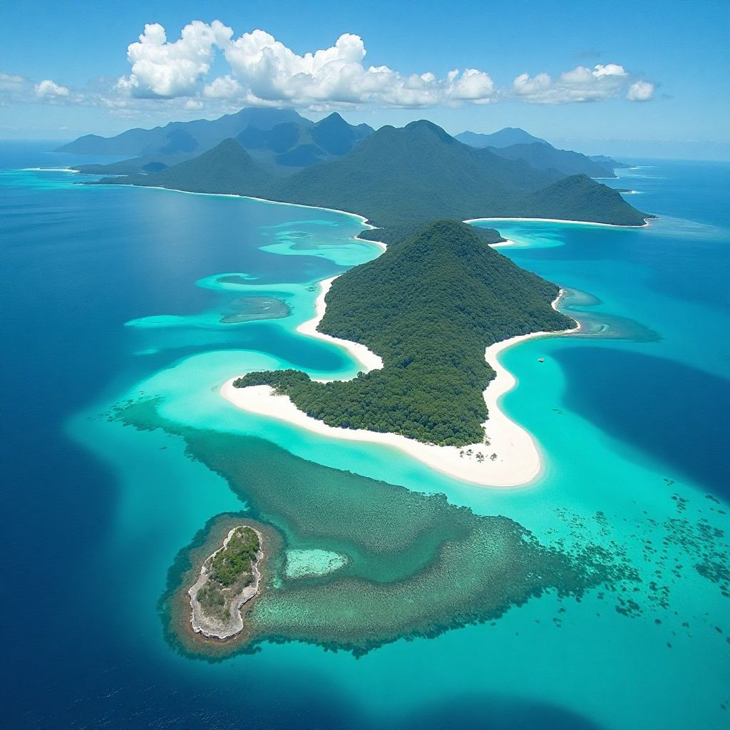 Whitsunday Islands aerial view