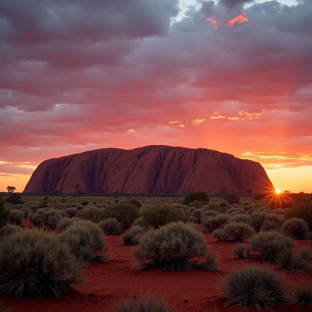 Uluru at sunset